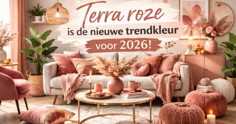 Terra roze is de nieuwe trendkleur voor 2026!